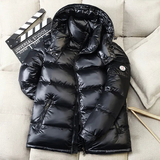 Glossy Duck Down Winter Jackets - Ultimate Warmth with a Sleek Shine